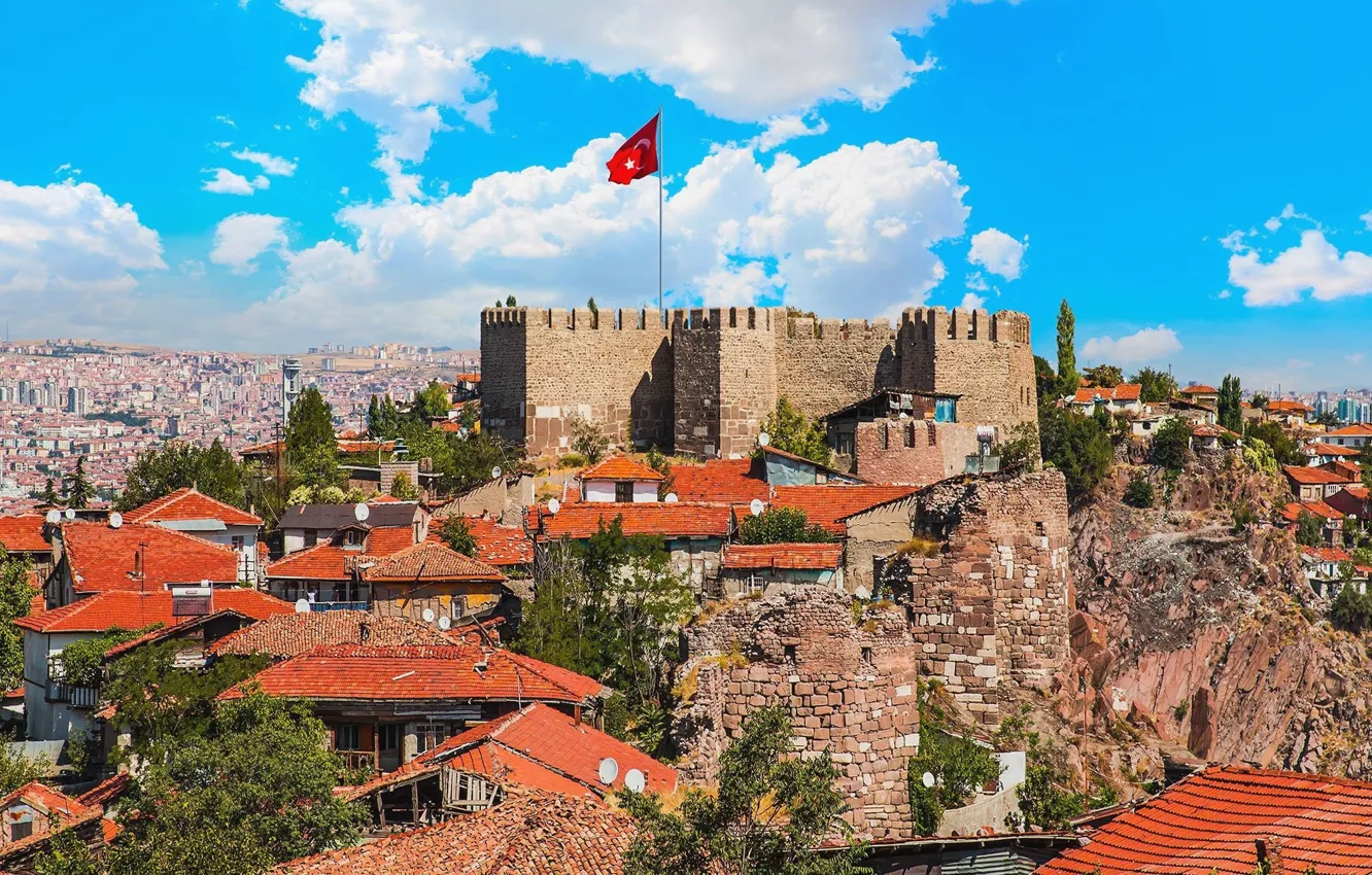 Фото обои Turkey, capital, Ankara, Ankara Castle
