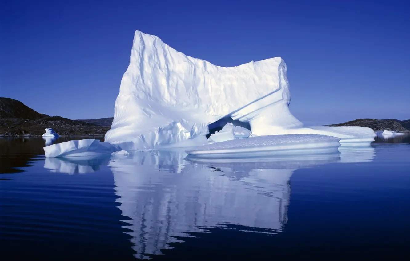 Фото обои лед, белый, снег, синий, айсберг