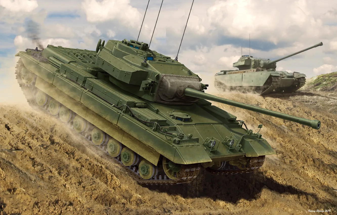Фото обои танк, прототип, British Army, conqueror, Валерий Петелин, Тяжелый, FV 221 Caernarvon British Heavy Tank