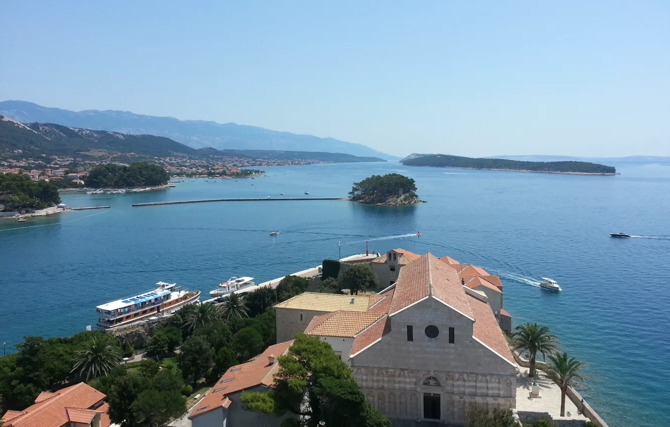 Фото обои island, croatia, church, rab