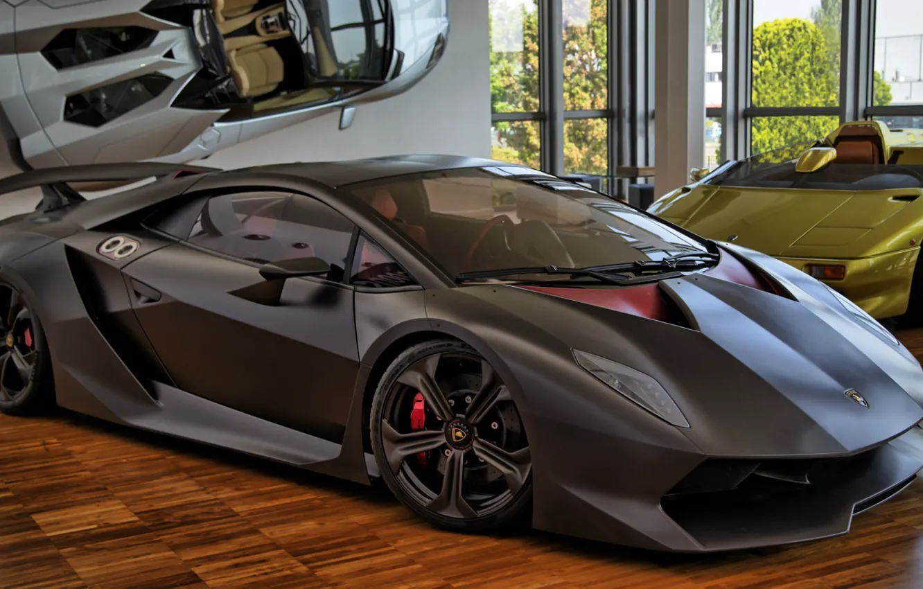 Фото обои Lamborghini, supercar, carbon, Sesto Elemento, Сант'Агата-Болоньезе, Музей Lamborgini