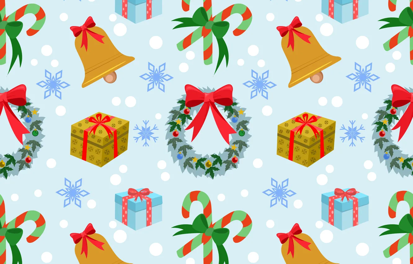 Фото обои украшения, фон, Новый Год, Рождество, Christmas, winter, background, pattern