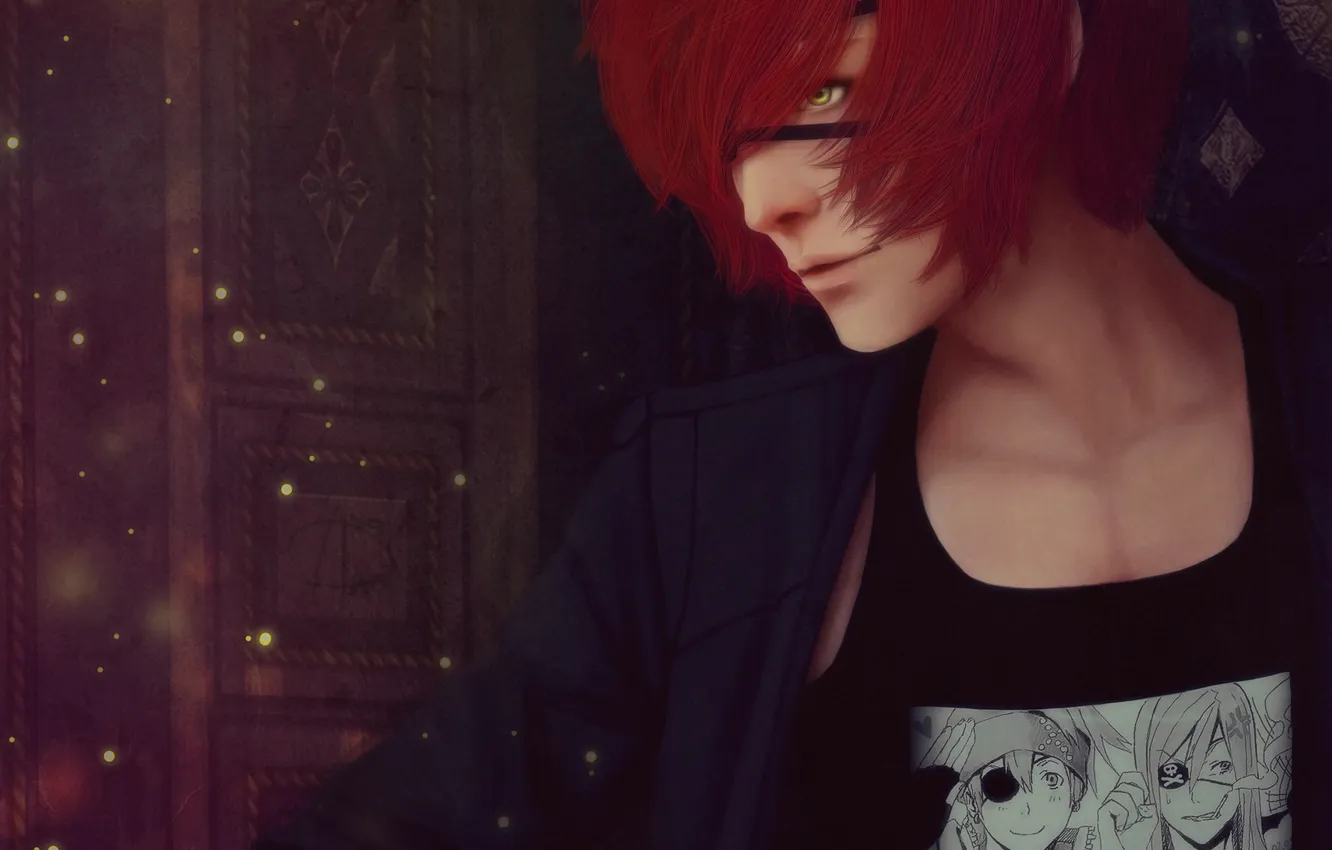 Фото обои аниме, арт, повязка, парень, d.gray-man, lavi, ripa666