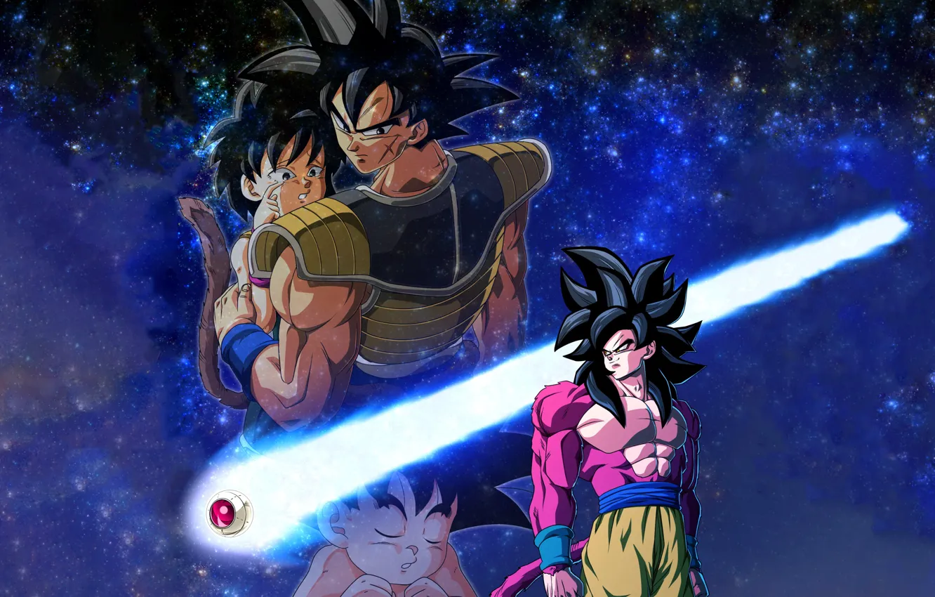 Фото обои Son Goku, Dragon Ball, Super Saiyajin