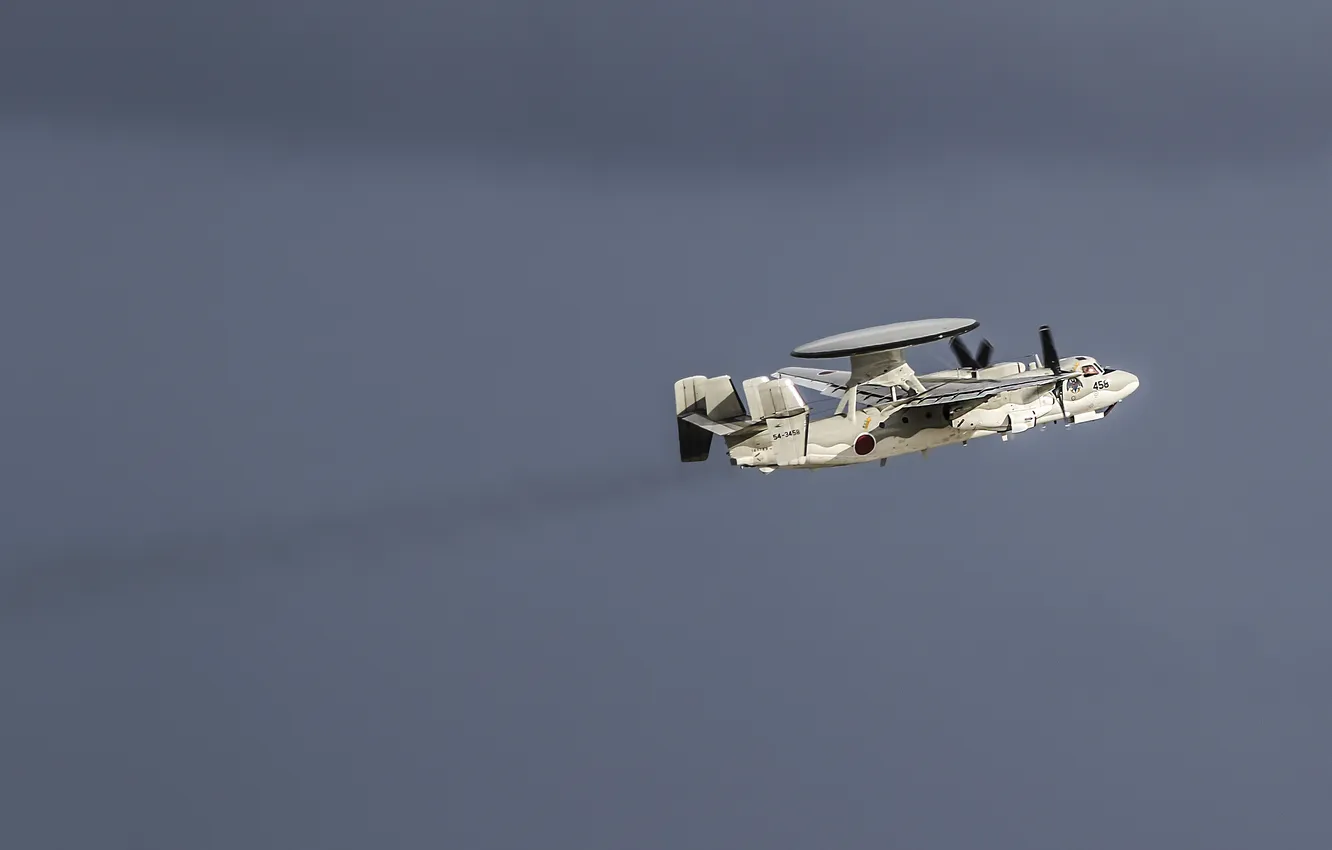 Фото обои самолёт, палубный, Hawkeye, дальнего, обнаружения, радиолокационного, E-2C