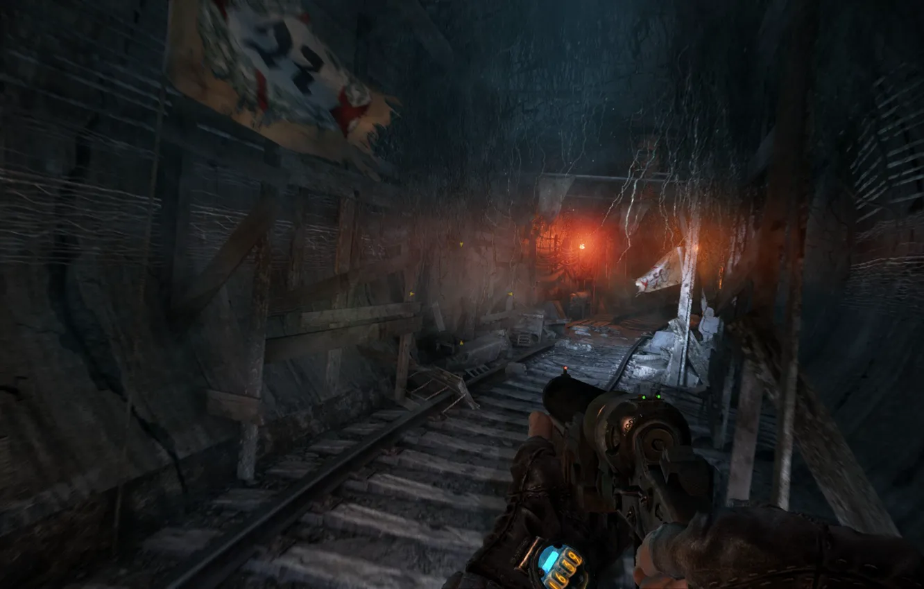 Фото обои оружие, метро, туннель, призраки, metro 2033, метро 2033, metro, прошлого