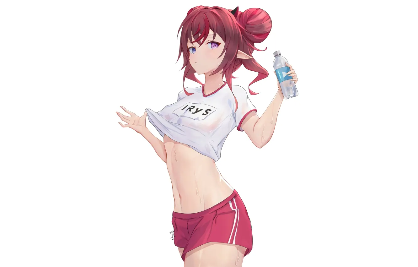 Фото обои kawaii, girl, sexy, wet, boobs, anime, babe, cute
