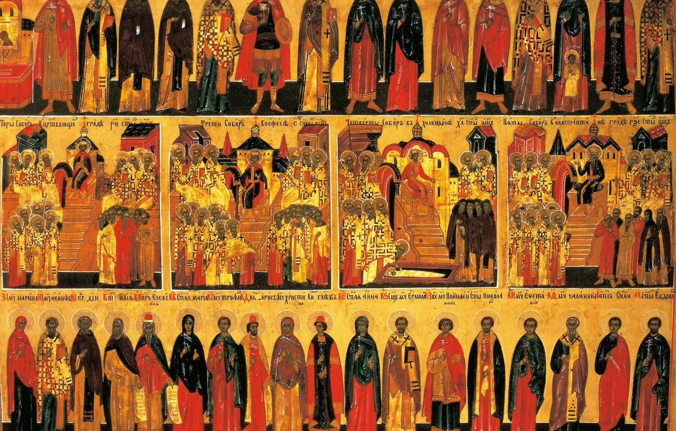 Фото обои религия, икона, православие, Семь Вселенских Соборов