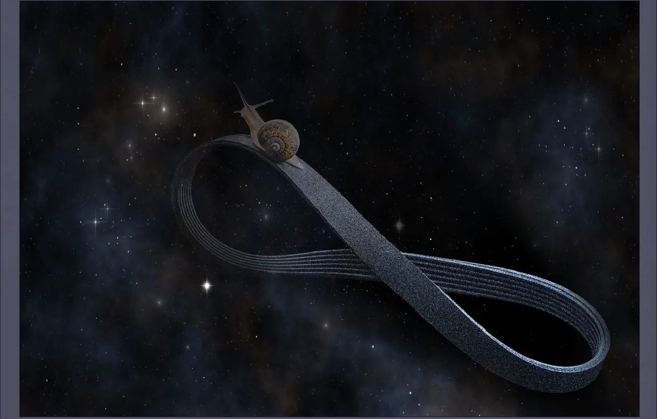 Фото обои космос, улитка, картина, арт, space, art, picture, snail