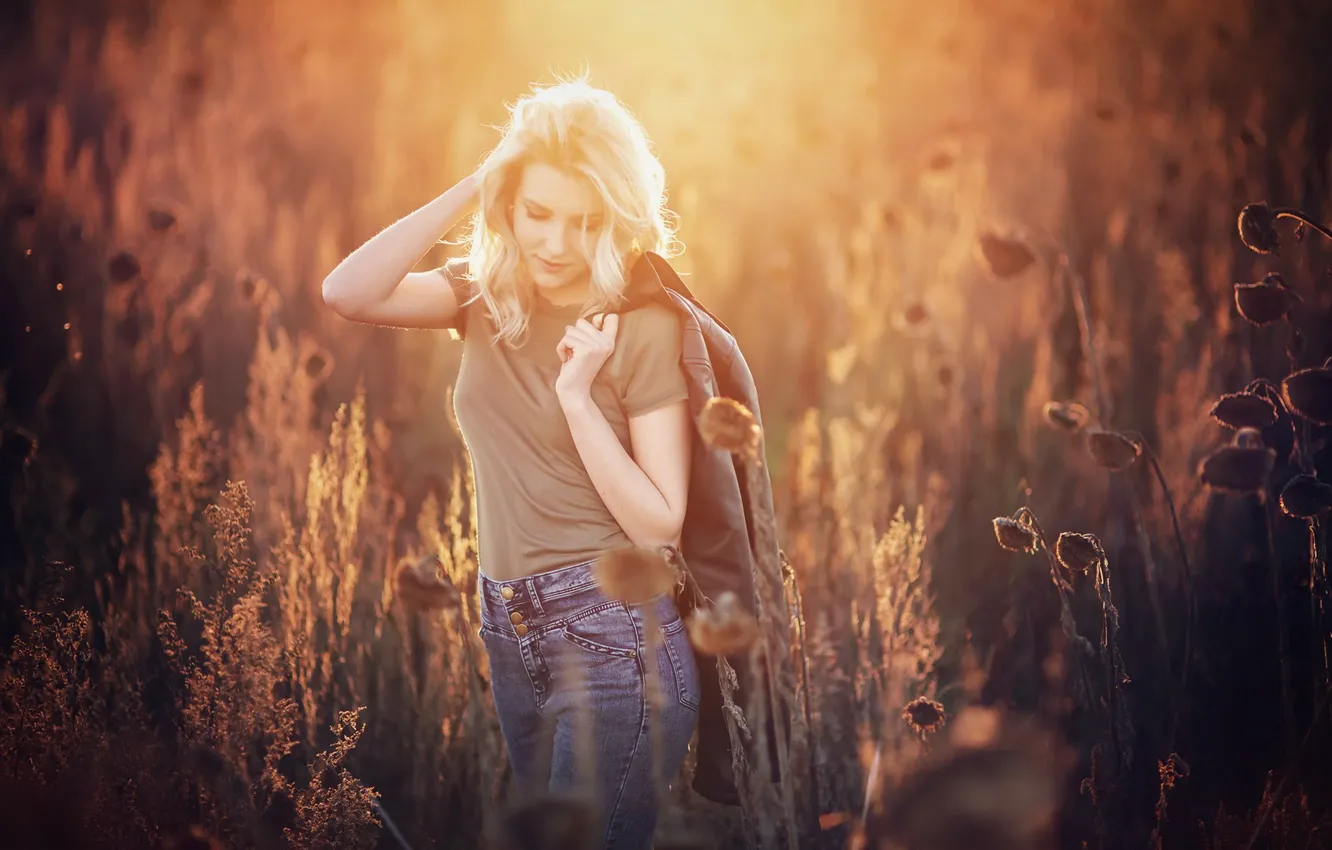 Фото обои девушка, свет, природа, Tereza