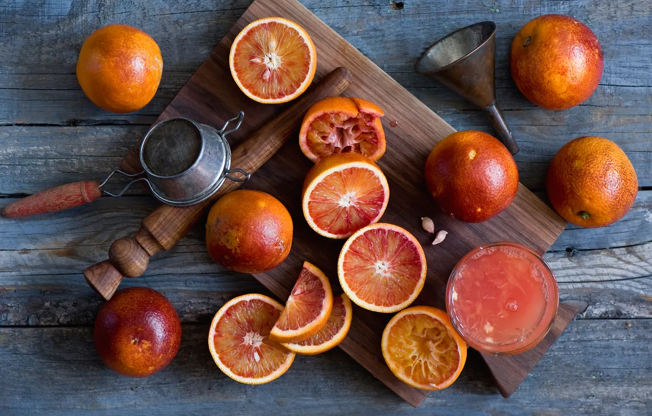Фото обои апельсины, сок, bloody oranges