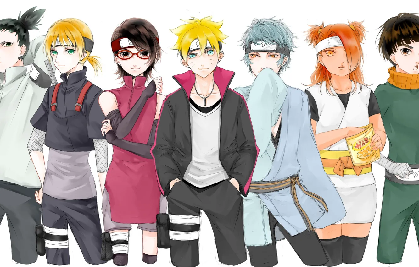 Фото обои Naruto, ninja, shinobi, hitaiate, ninjaken, genin, kunoichi, Konoha