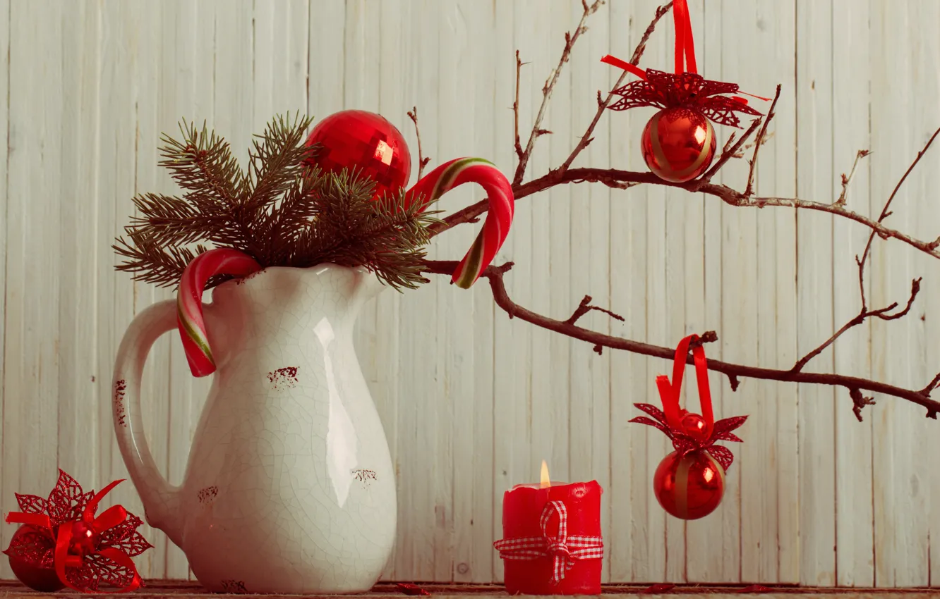 Фото обои украшения, шары, елка, Новый Год, Рождество, подарки, Christmas, vintage