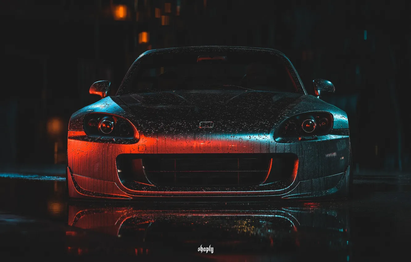 Фото обои Капли, Авто, Игра, Машина, Honda, Car, NFS, Style