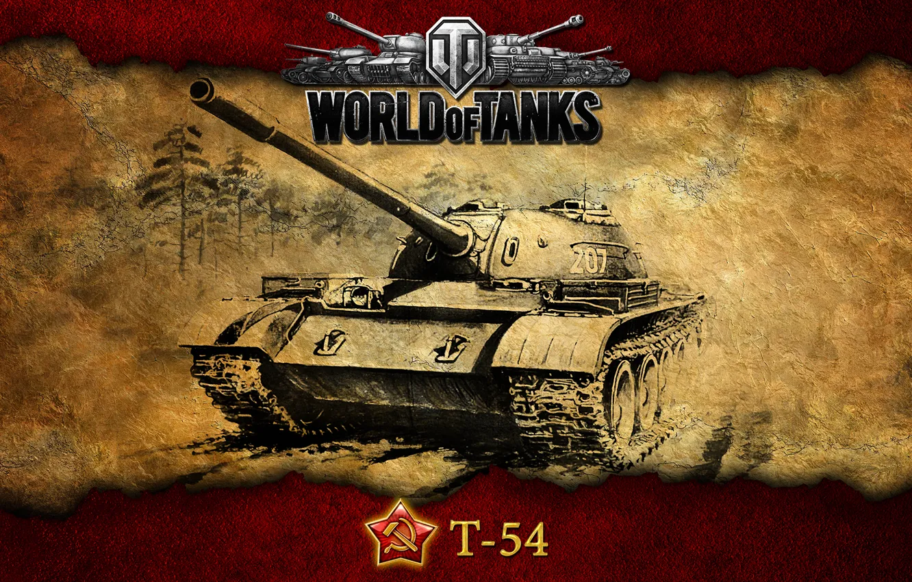 Фото обои таракан, СССР, танки, Т-54, WoT, World of Tanks
