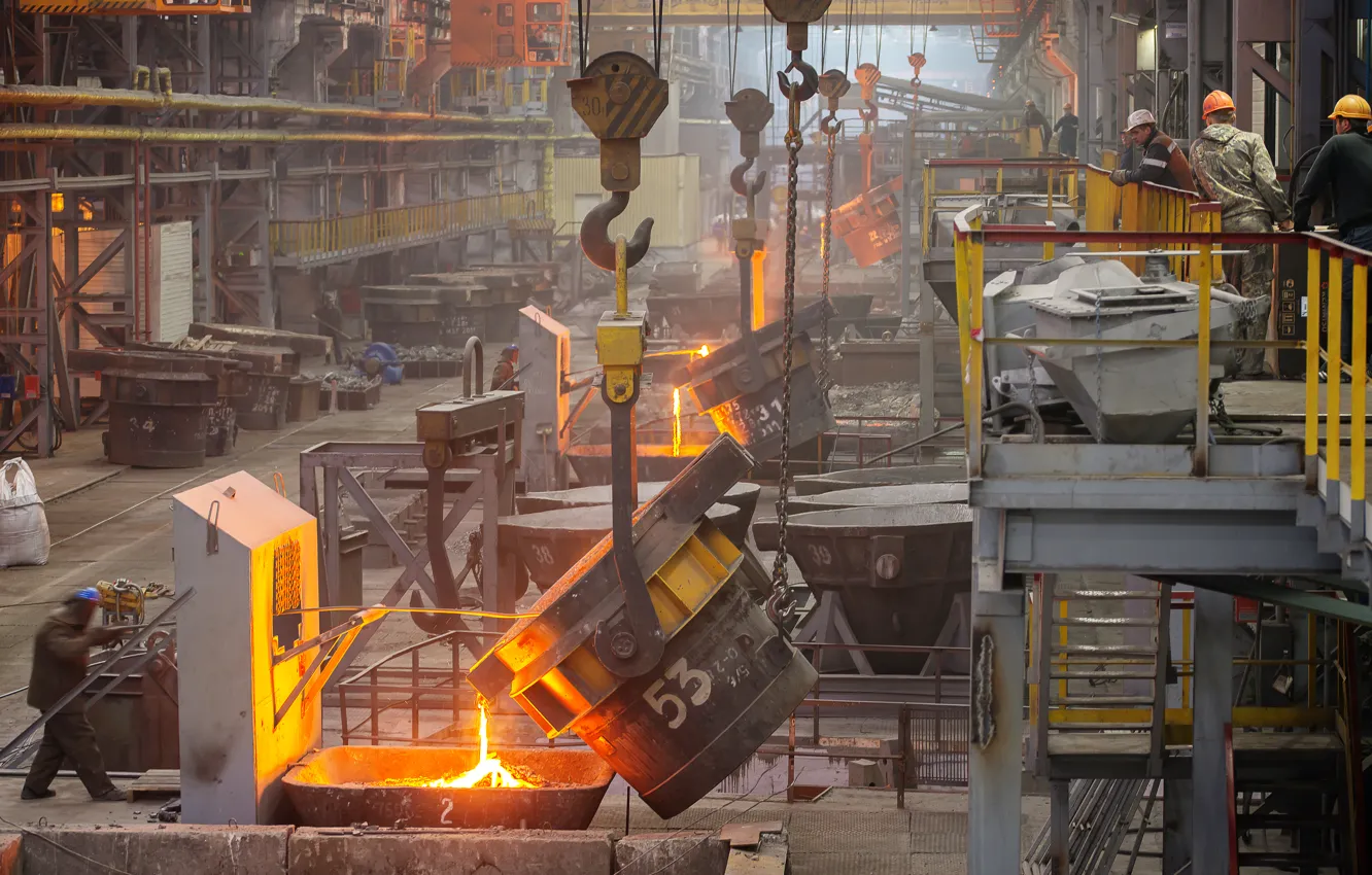 Фото обои industrial, machinery, foundry, molten metals