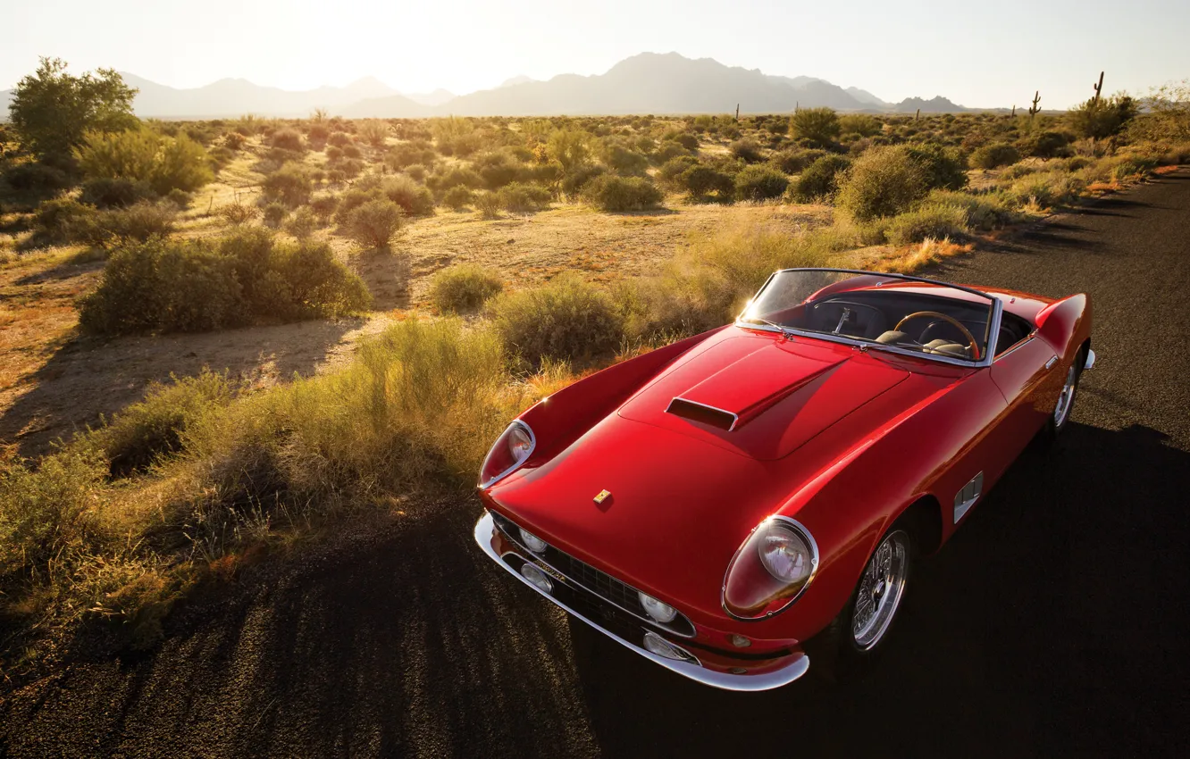 Фото обои Ferrari, феррари, калифорния, Spyder, California, 1958, 250 GT, Passo Lungo