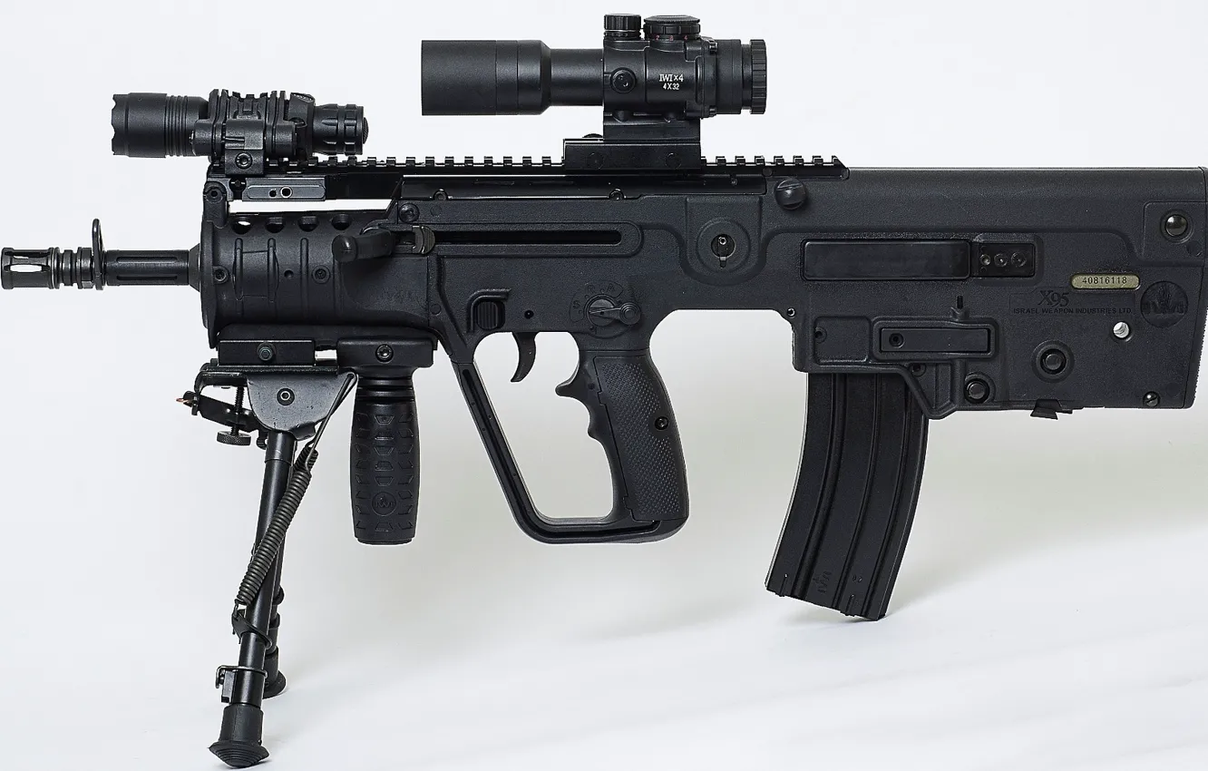 Фото обои gun, weapon, background, rifle, assault rifle, machine gun, telescope, Tavor