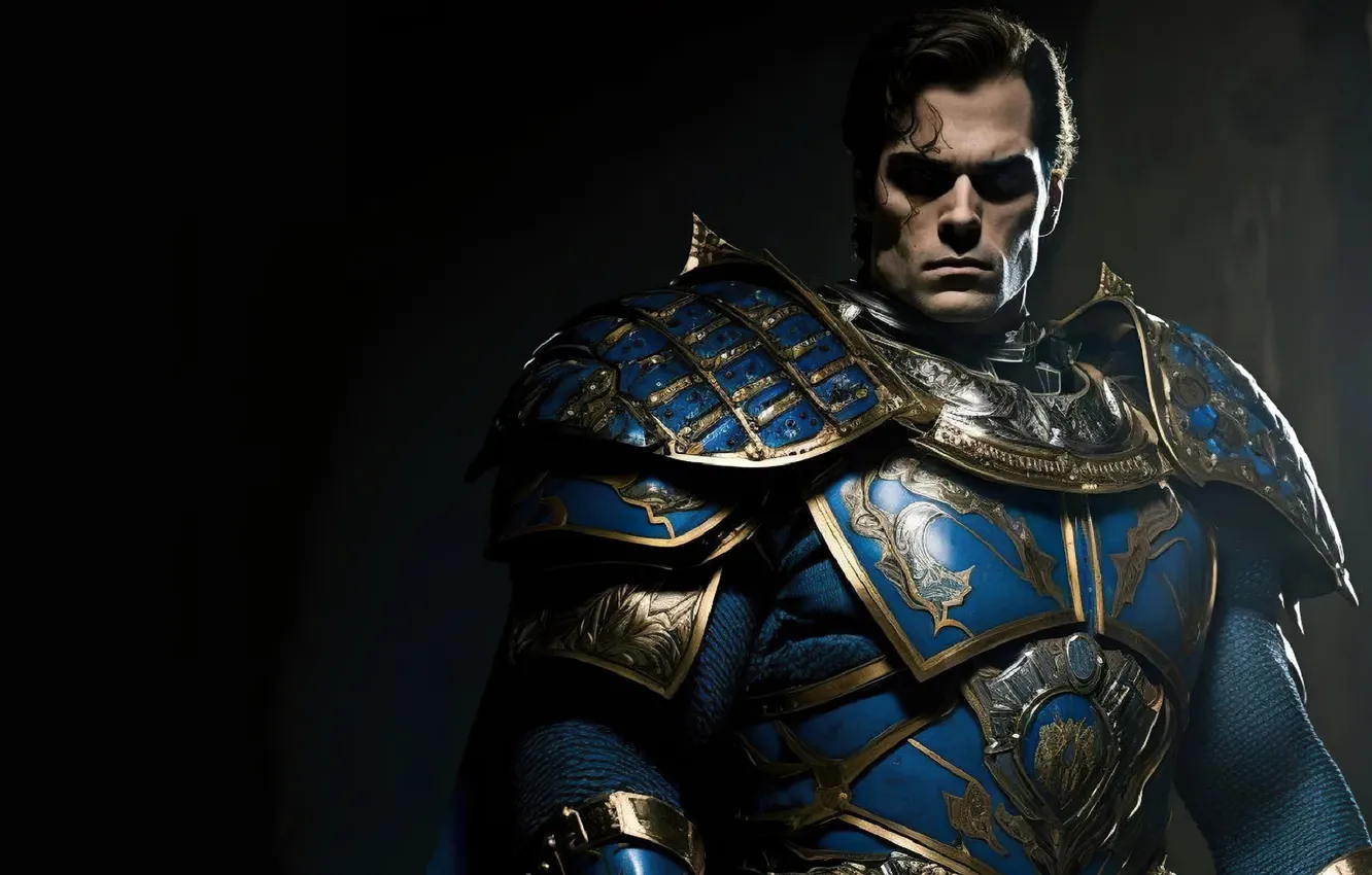Фото обои Игра, Космодесант, персонаж, Генри Кавилл, Warhammer 40.000: Space Marine, фан Арт