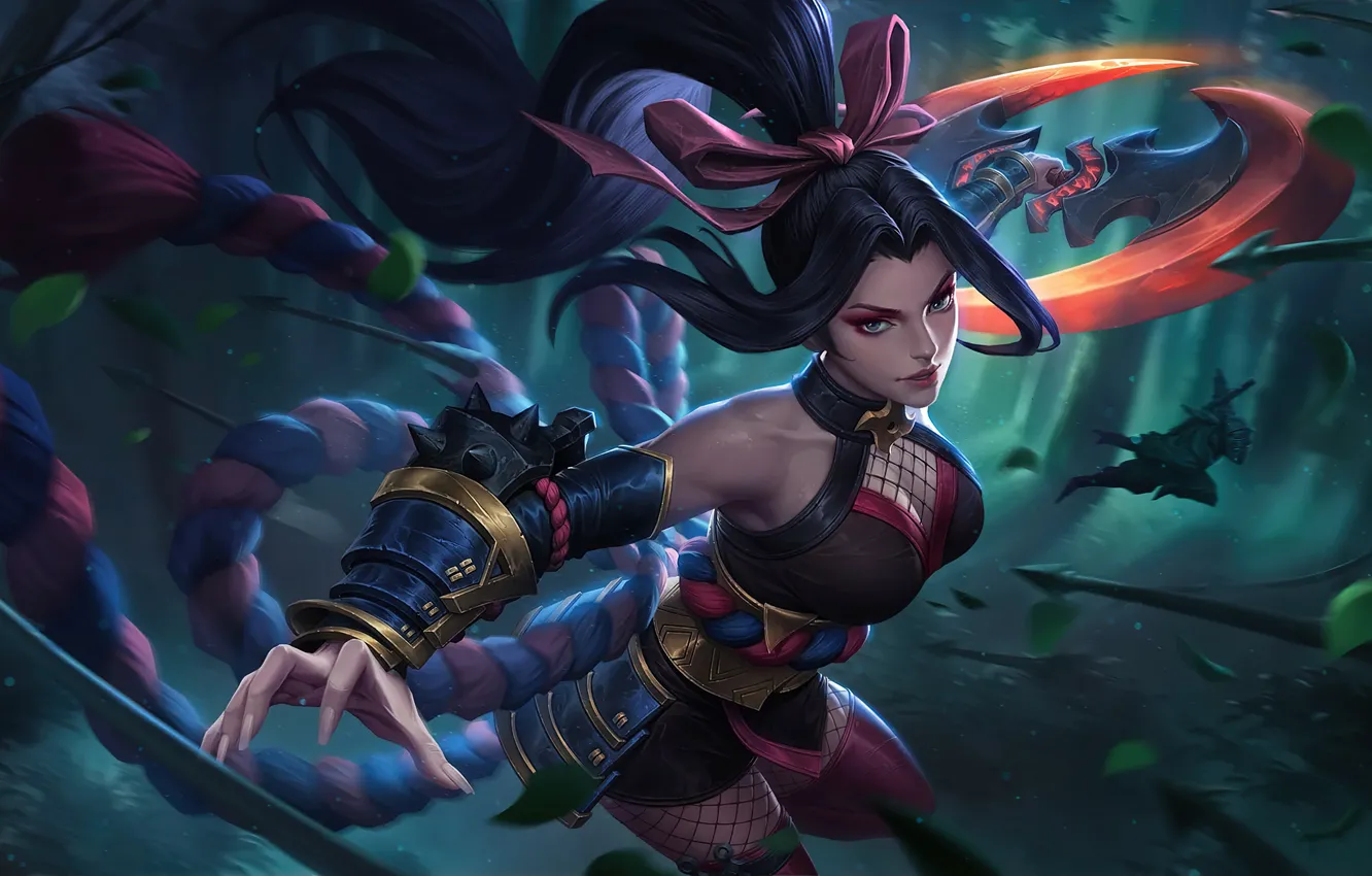 Фото обои девушка, оружие, сражение, Hanabi, Mobile Legends: Bang Bang!