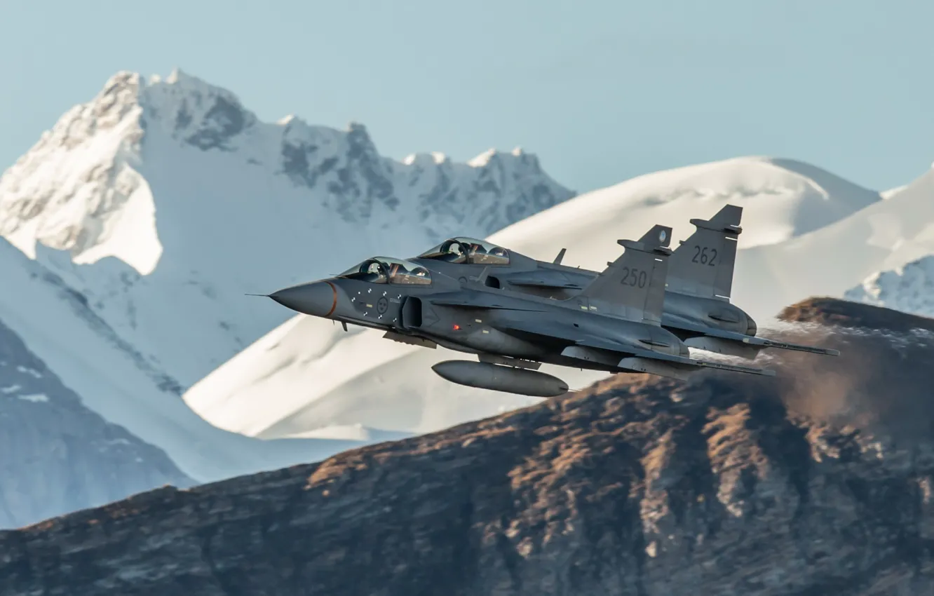 Фото обои Saab, Gripen, JAS 39C