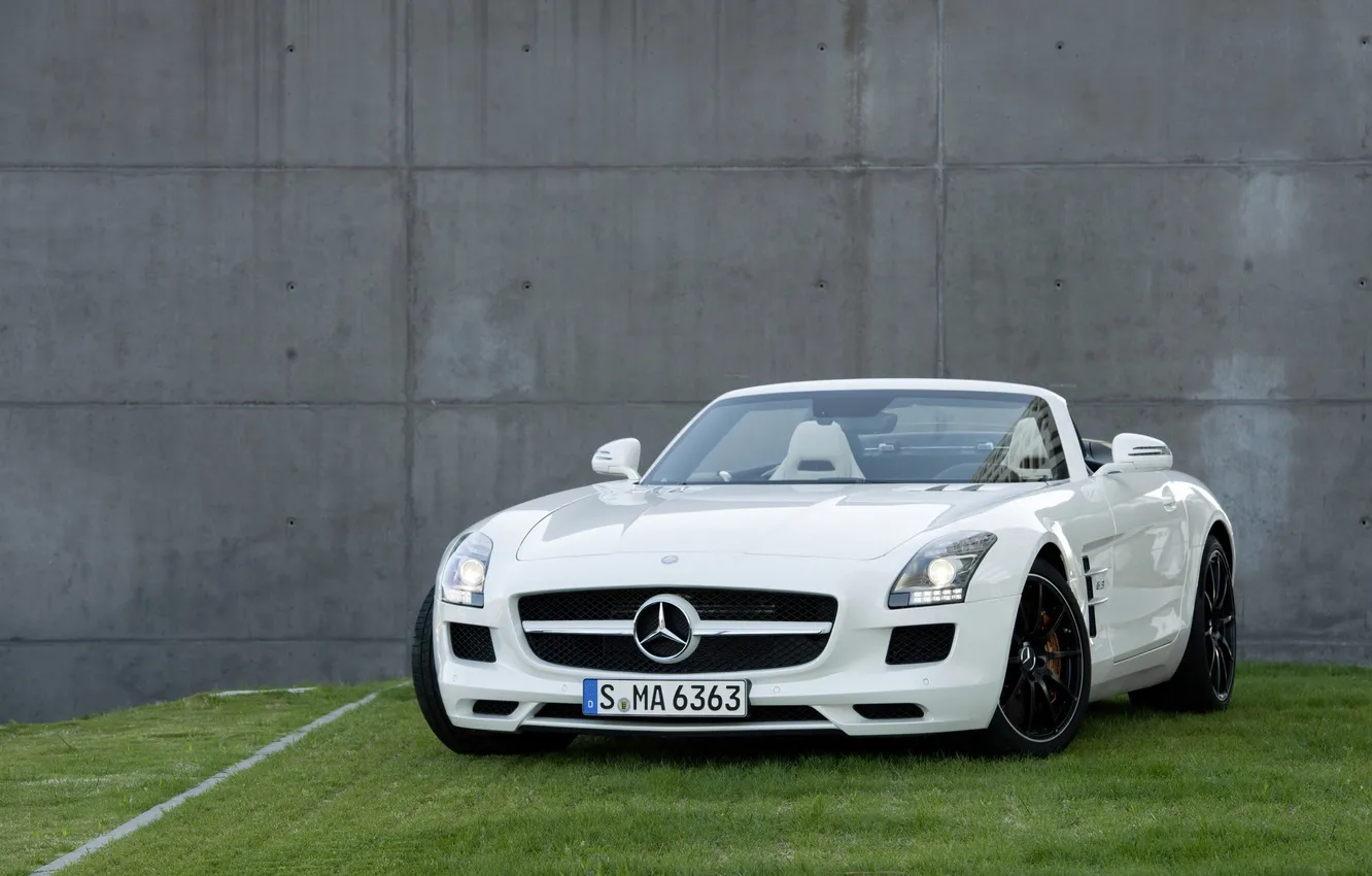 Фото обои авто, white, mercedes, cars, Mercedes SLS