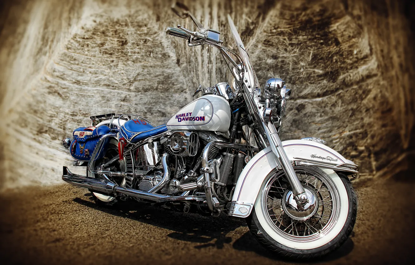 Фото обои HDR, мотоцикл, Harley-Davidson