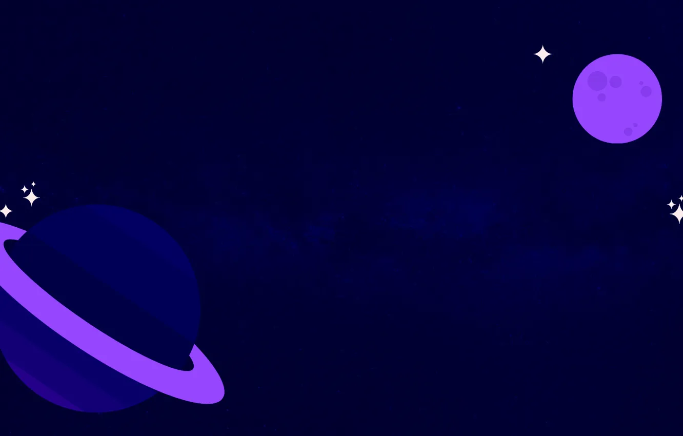 Фото обои космос, звезды, планета