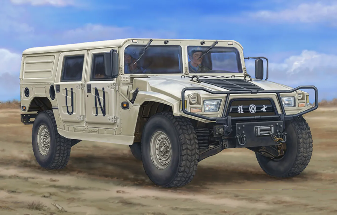 Фото обои рисунок, автомобиль, Dongfeng Meng Shi, Hardtop Version A, Military Light Utility Vehicle