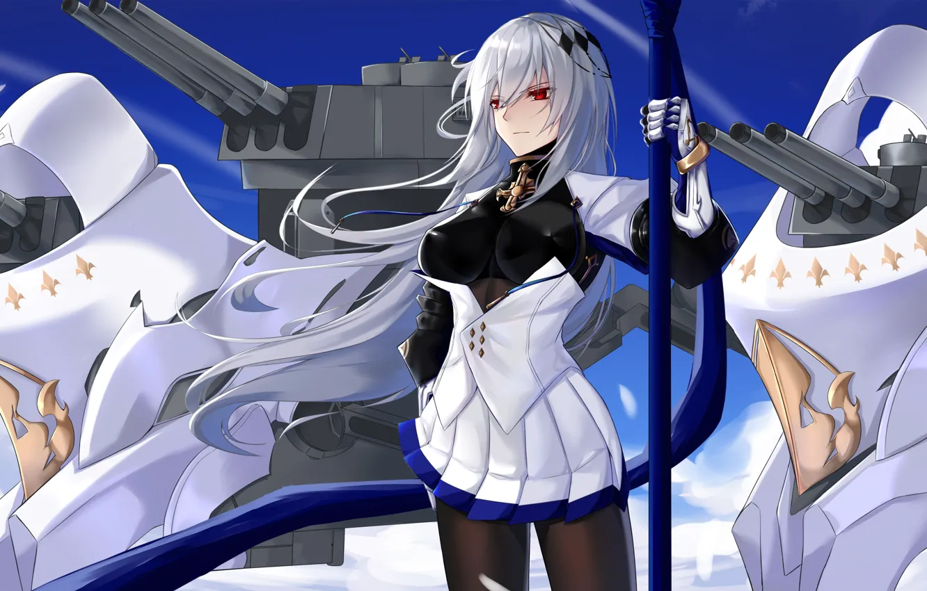 Фото обои девушка, фон, аниме, Azur Lane