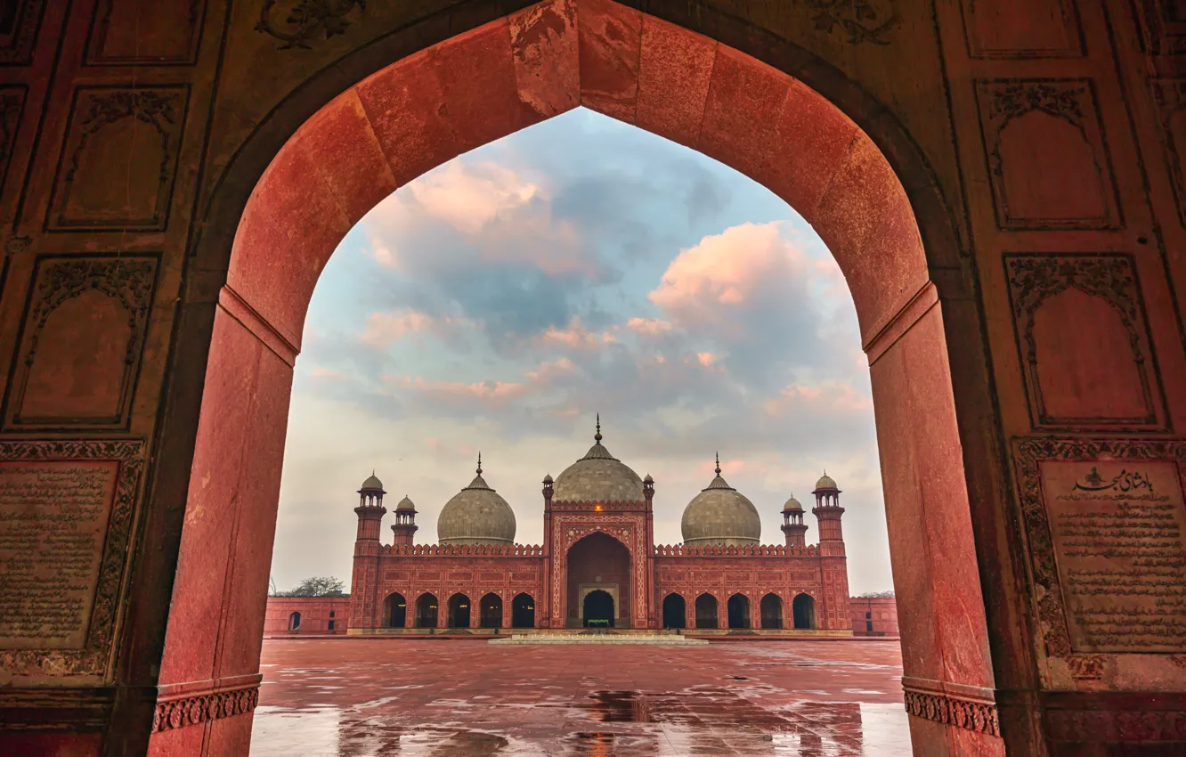 Фото обои Pakistan, Lahore, Badshahi Mosque