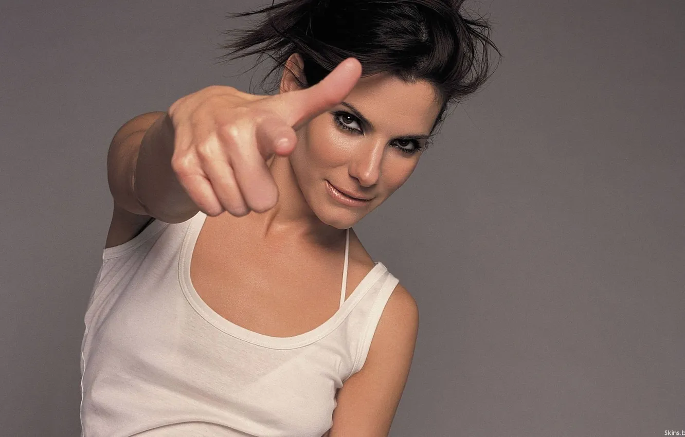 Фото обои лицо, прическа, красивая, Sandra Bullock, Сандра Буллок