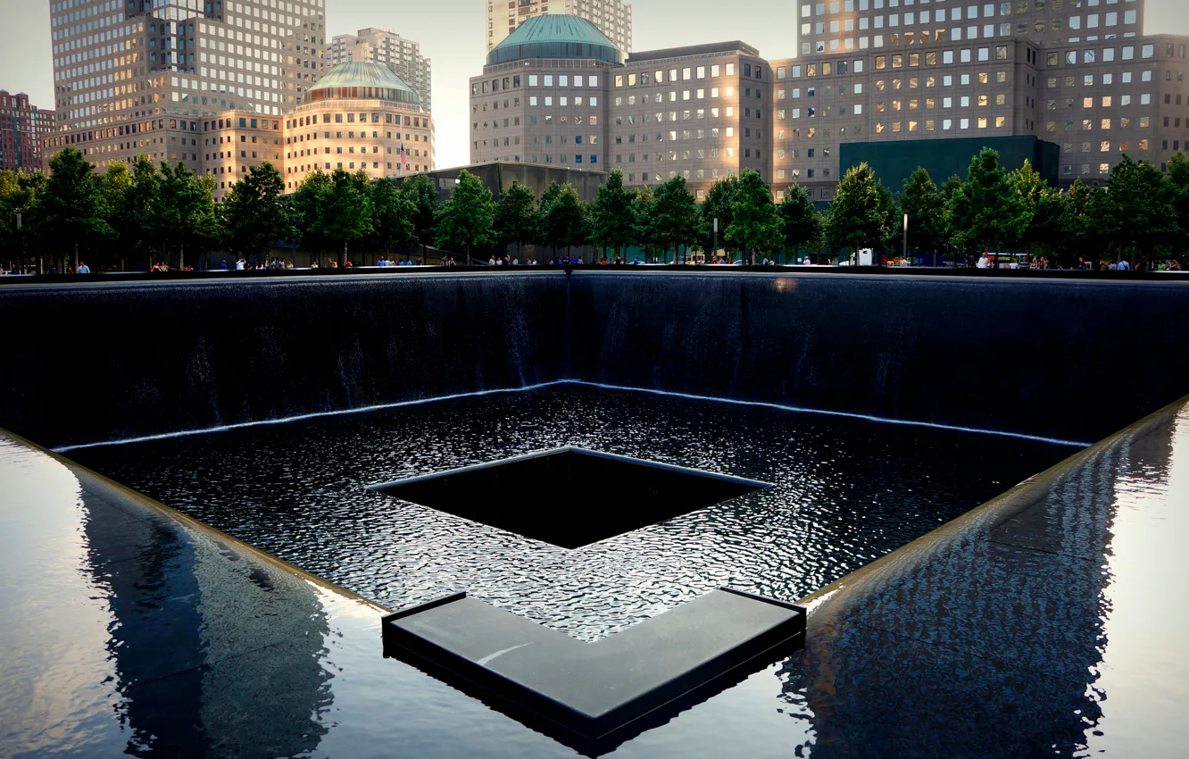 Фото обои память, Нью-Йорк, США, музей, 11 сентября, Национальный мемориал, National September 11 Memorial