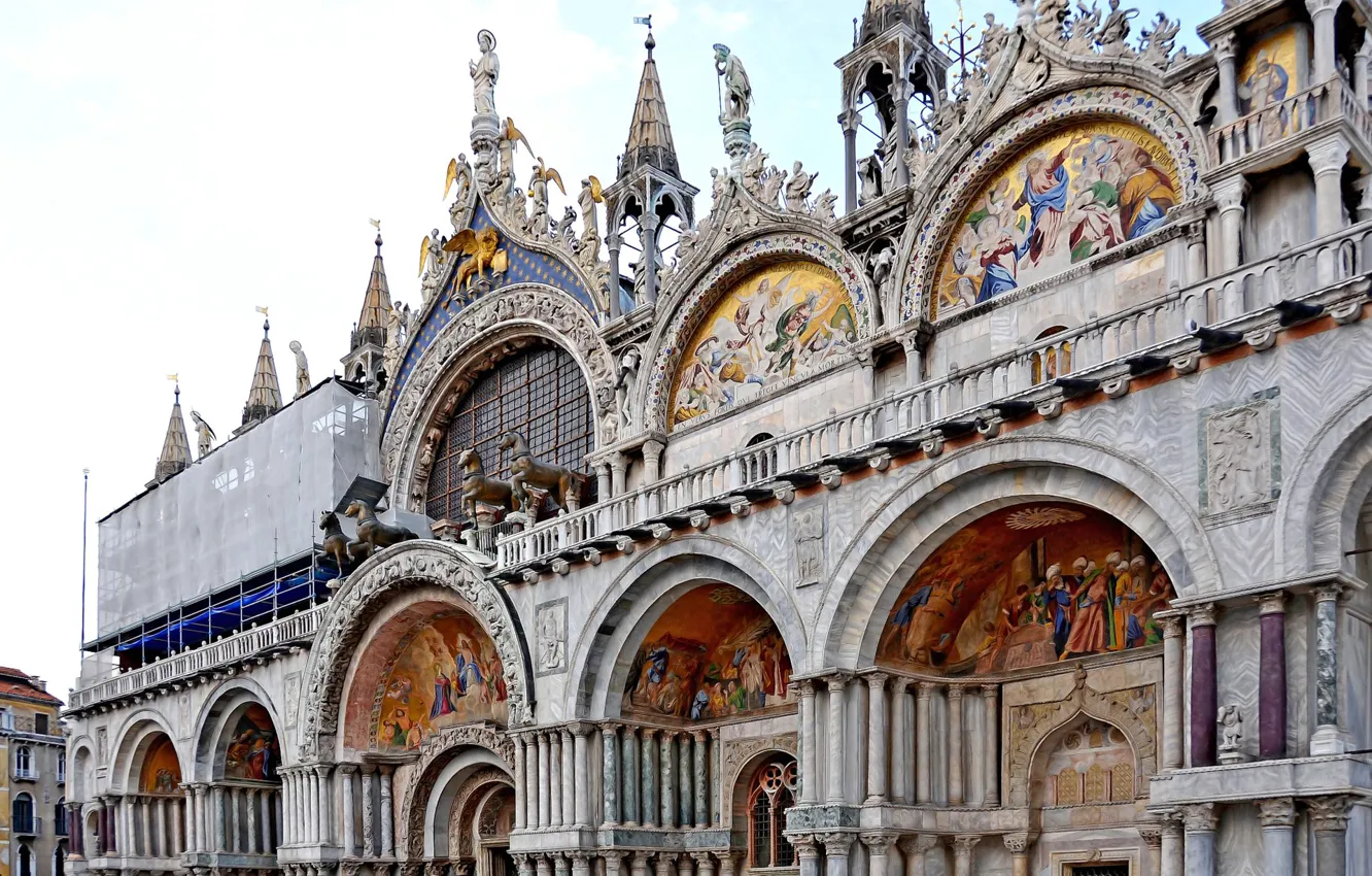 Фото обои Италия, Венеция, архитектура, собор Святого Марка
