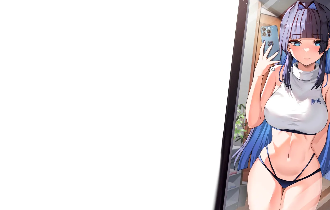 Фото обои girl, hot, sexy, boobs, anime, thong, big boobs, babe