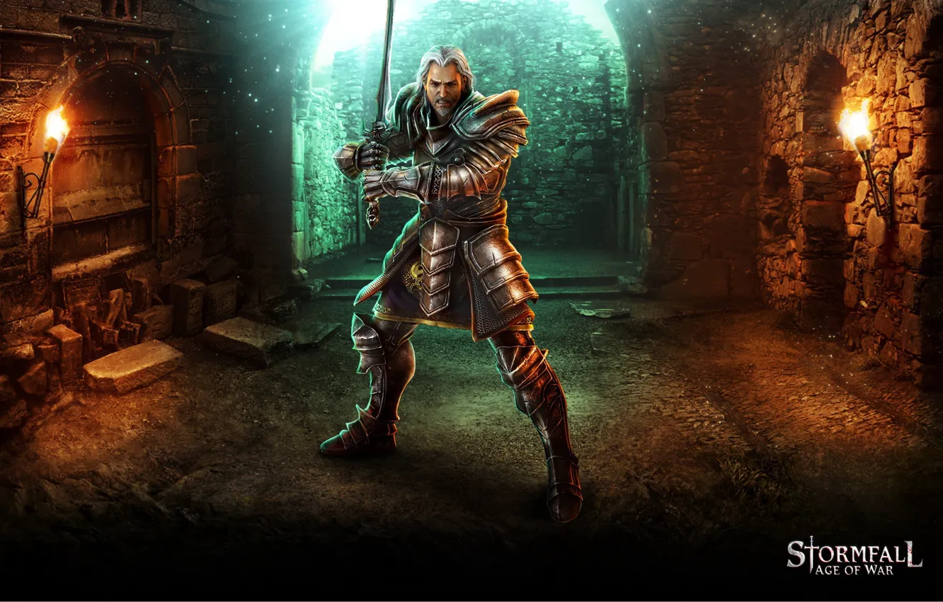 Фото обои sword, game, armor, ken, warrior, balde, Stormfall, Stormfall: Age Of War