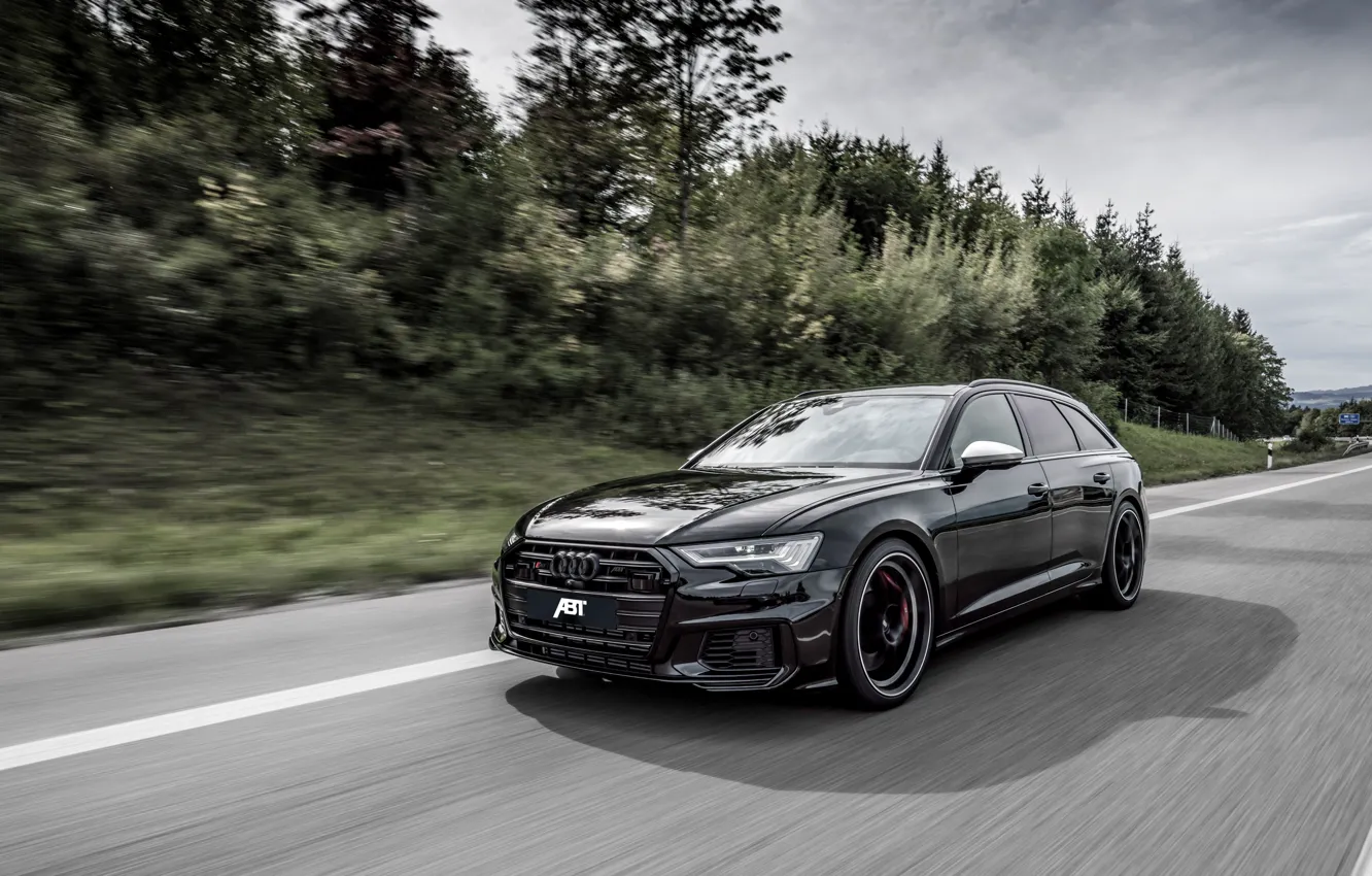 Фото обои ABT, скорость, Avant, 2019, TDI, Audi S6, Audi, универсал