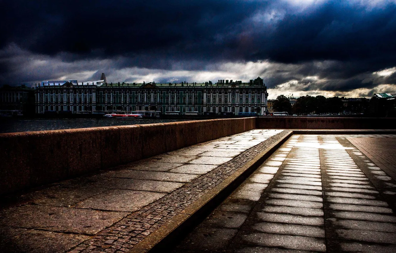 Фото обои река, Питер, Санкт-Петербург, Эрмитаж, набережная, Нева, St. Petersburg