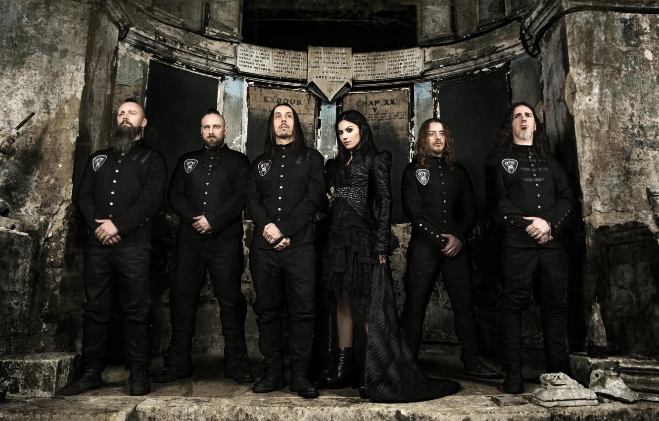 Фото обои металл, черный, Италия, Lacuna Coil, BROKEN CROWN HALO