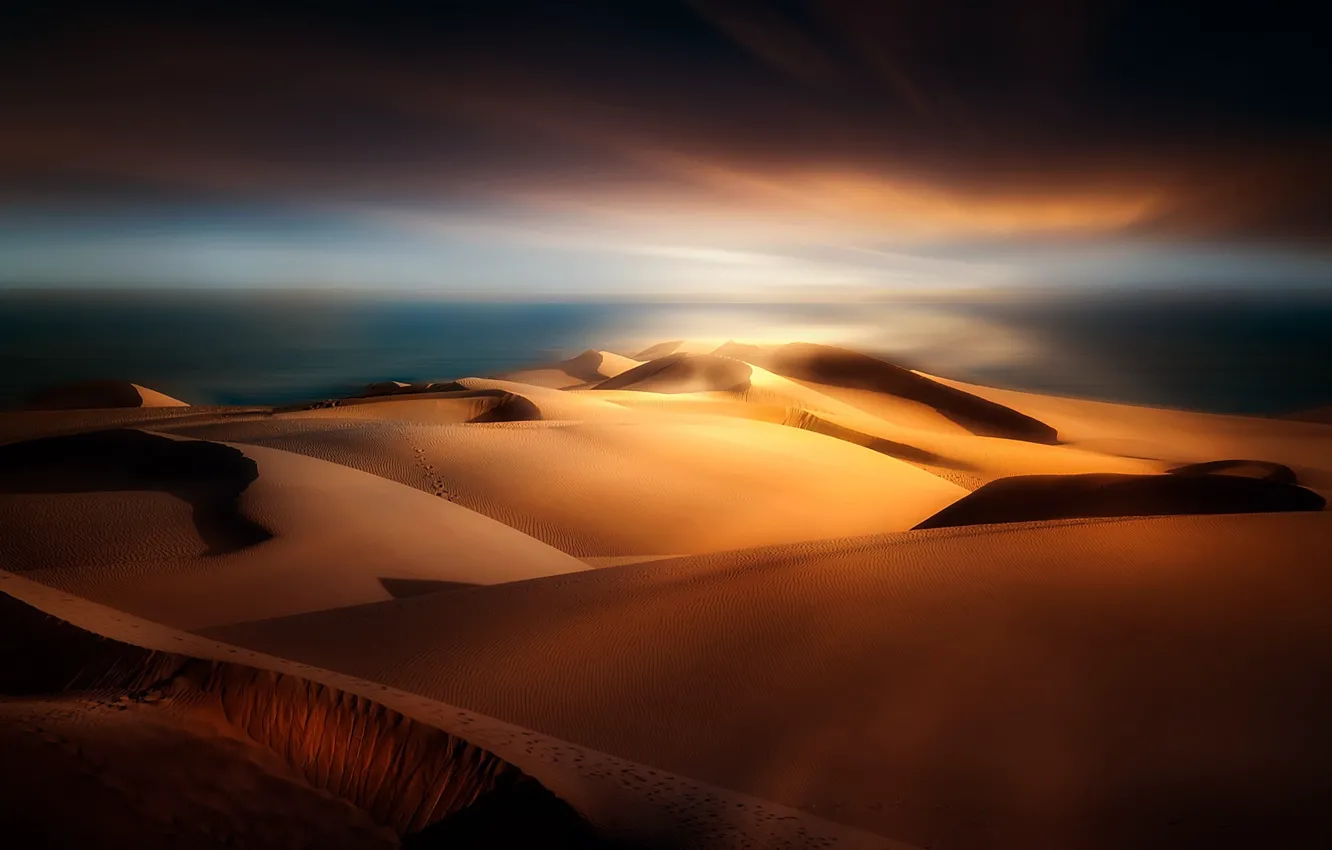 Фото обои песок, дюны, Испания, Канары