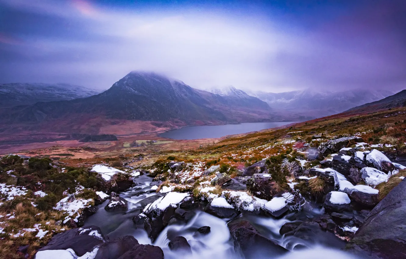 Фото обои горы, Уэльс, Wales, Snowdonia, Tryfan