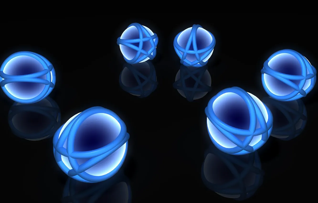 Фото обои шарики, свет, обои, полумрак, объем, ребро