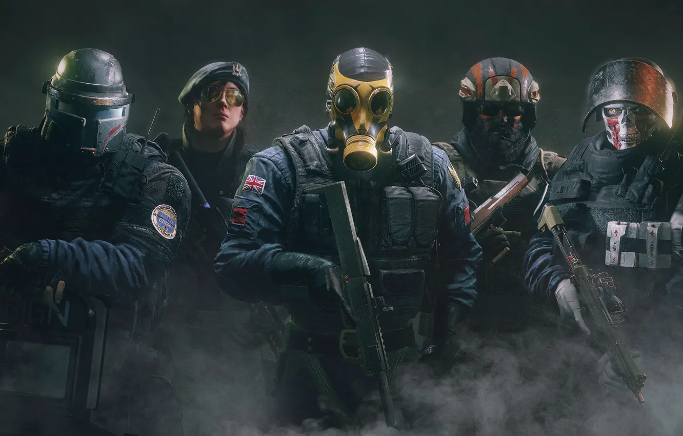 Фото обои mask, siege, characters, Rainbow six