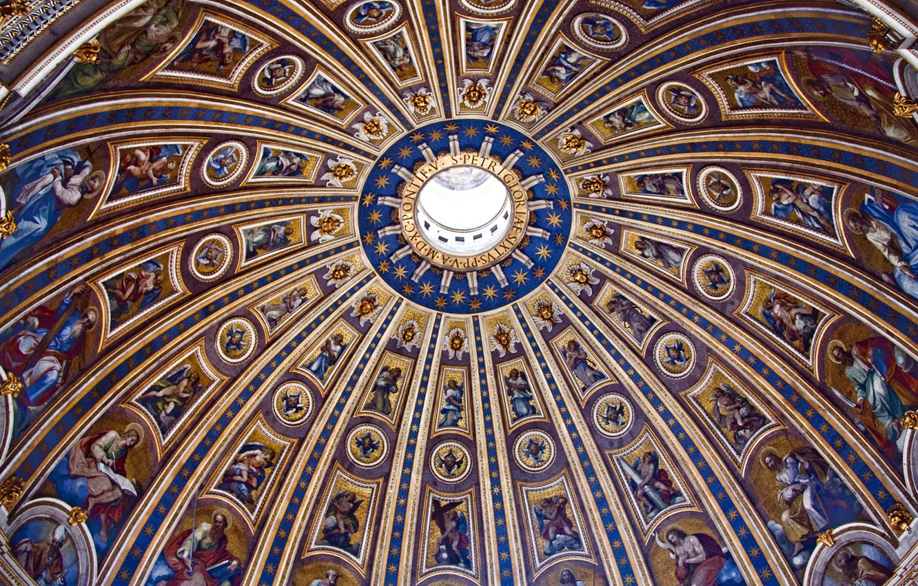 Фото обои Рим, купол, Ватикан, Собор Святого Петра
