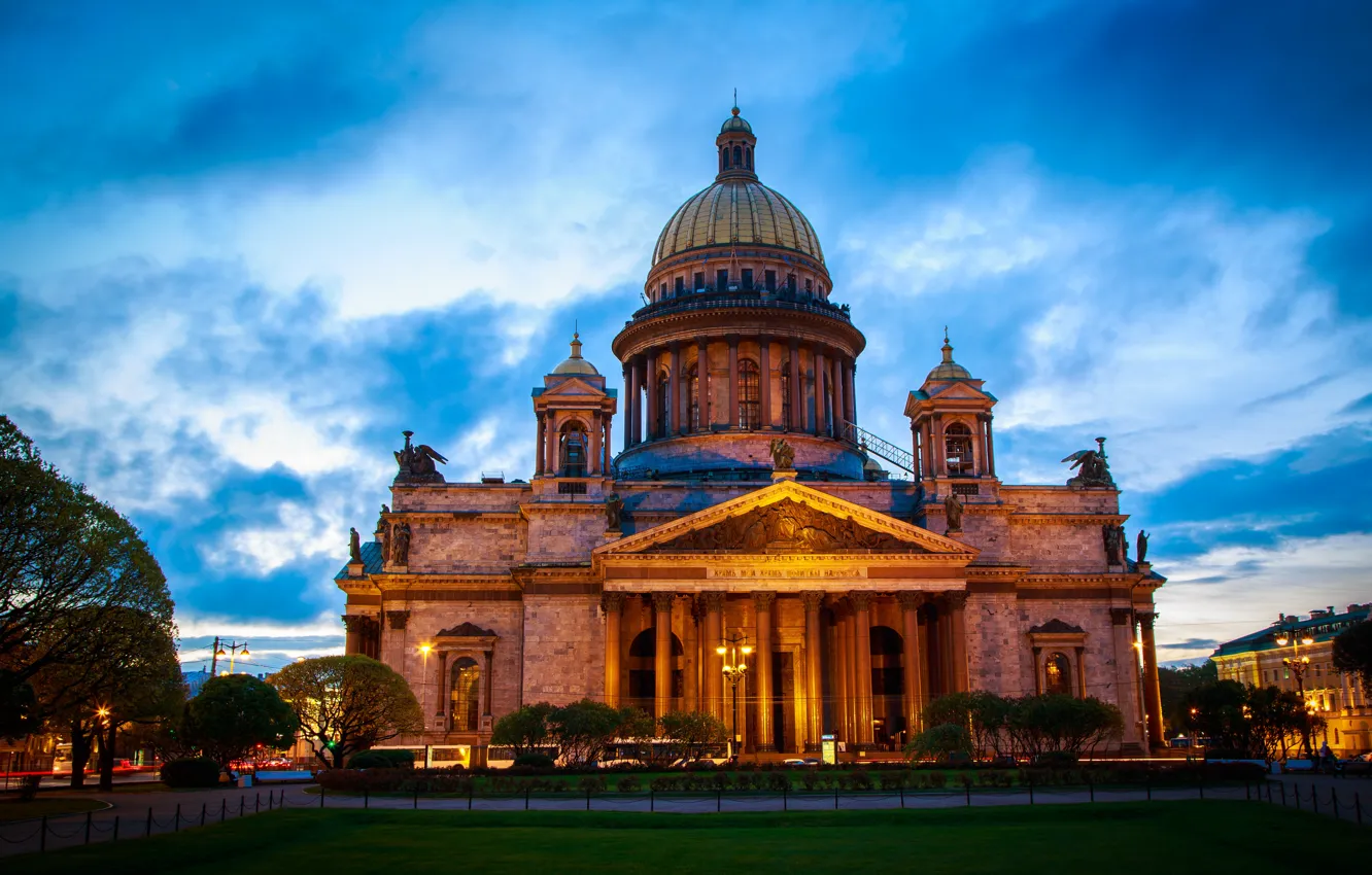 Фото обои Город, Исаакиевский собор, Санк-Петербург
