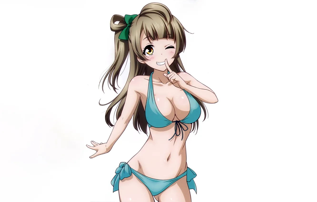Фото обои girl, sexy, cleavage, long hair, boobs, anime, beautiful, pretty
