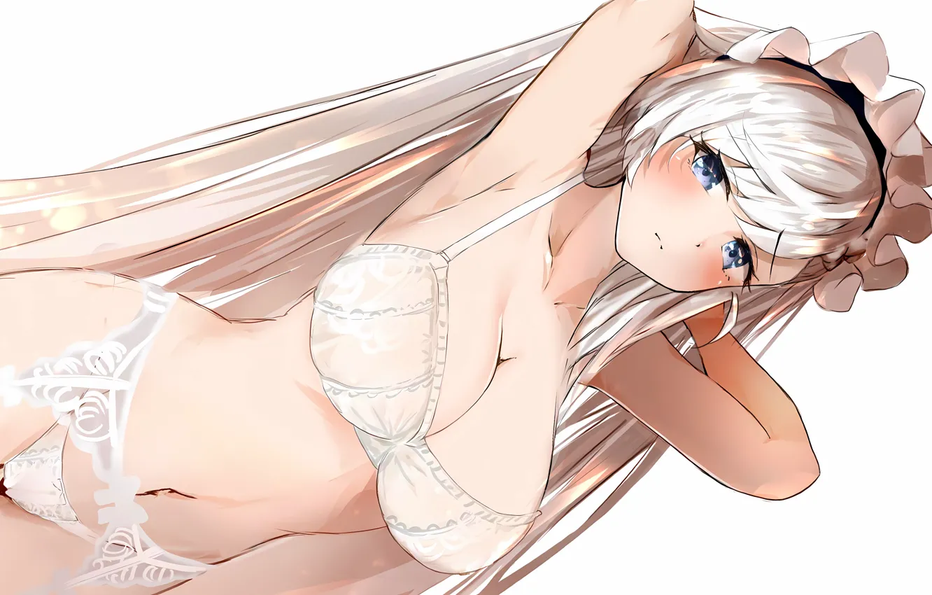 Фото обои girl, sexy, lingerie, pantsu, bra, cleavage, panties, long hair