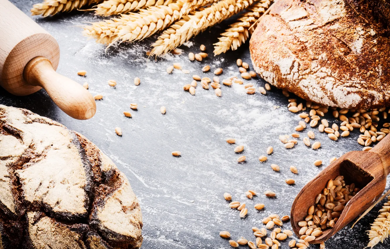 Фото обои пшеница, хлеб, fresh, выпечка, булка, мука, bread