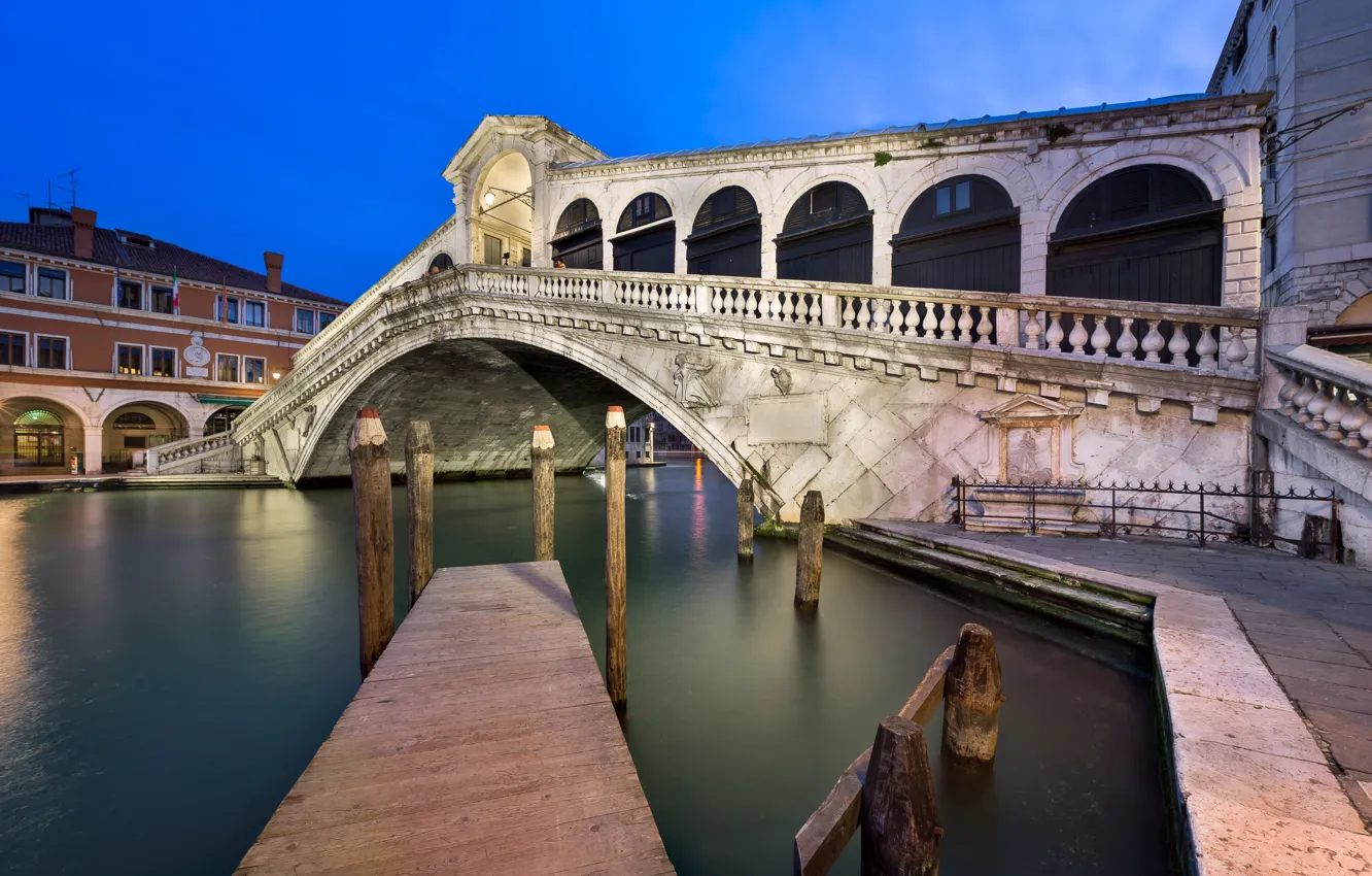 Фото обои Италия, Венеция, канал, Italy, sunset, Venice, Panorama, channel