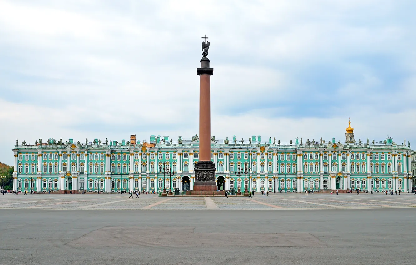 Фото обои площадь, Санкт-Петербург, памятник, Россия, Зимний Дворец